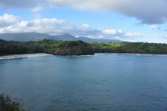 Várias praias na região de Hanaley Bay, na costa norte de Kauai, no Havaí